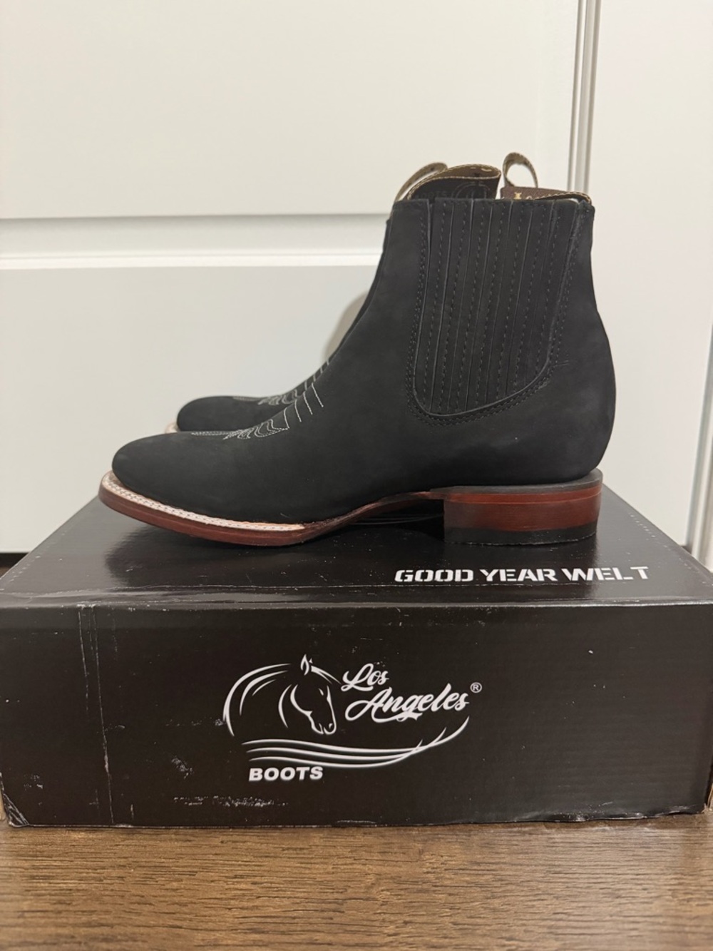 Women’s Black Suede Chelsea Western Boot